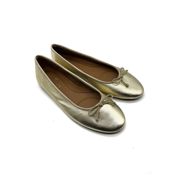 Aerosoles Homebet Faux Leather Ballet flats Size 9.5 Gold